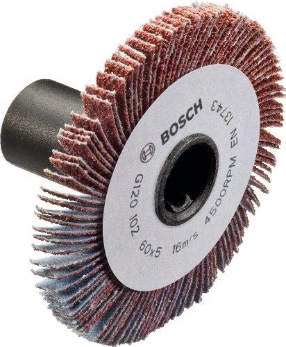 BOSCH - Roue à lamelle abrasif bois pour ponceuse PRR 250 ES - 5 mm G120 - Rouge_0