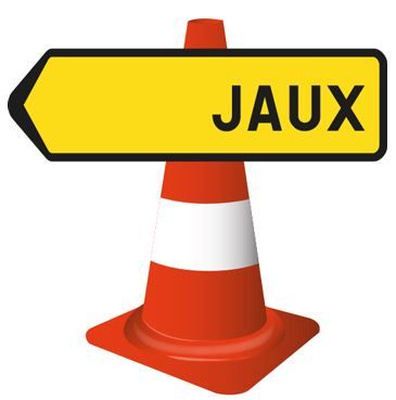 26946 - Panneau de chantier KD21a gauche - PVC rigide pour cône de signalisation - 1000 x 300 mm_0