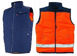 Gilet matelassé réversible 9XPRS - Lafont - Marine et orange fluorescent - Tailles S à XXXL_0