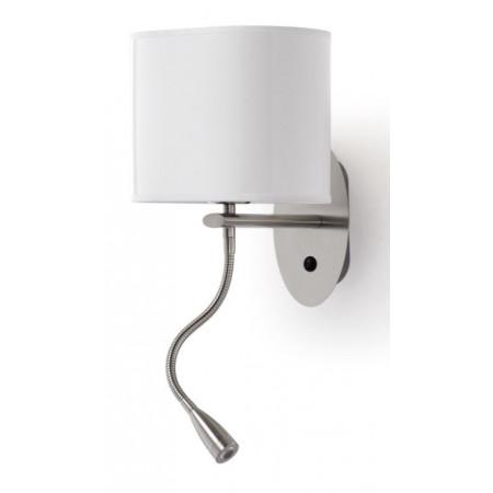 Applique intérieure Oval - liseuse LED SMD 3W - abat-jour lamellé finition nickel satiné - 1571_0