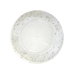 Aulica Dessous d'assiette transparent avec paillette dorée - Lot de 6 - doré 797101_0