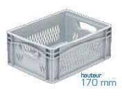 Bac ajouré en plastique - 367*268*158 mm - 14,9 litres - gris_0