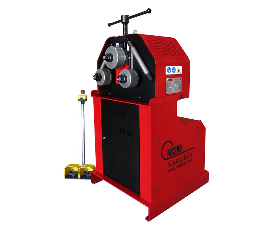 Cintreuse à galet MC 200 Nargesa - 2 galets motorisés - capacité tube acier Ø60mm, ép. 2mm - rayon mini 500mm_0