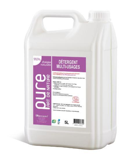 Détergent multi-usages Ecocert* verveine 5L - Puredtu - dégraissant pour tous types de sols_0