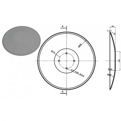 Disque lisse 460 mm - référence : dl4604mm_0