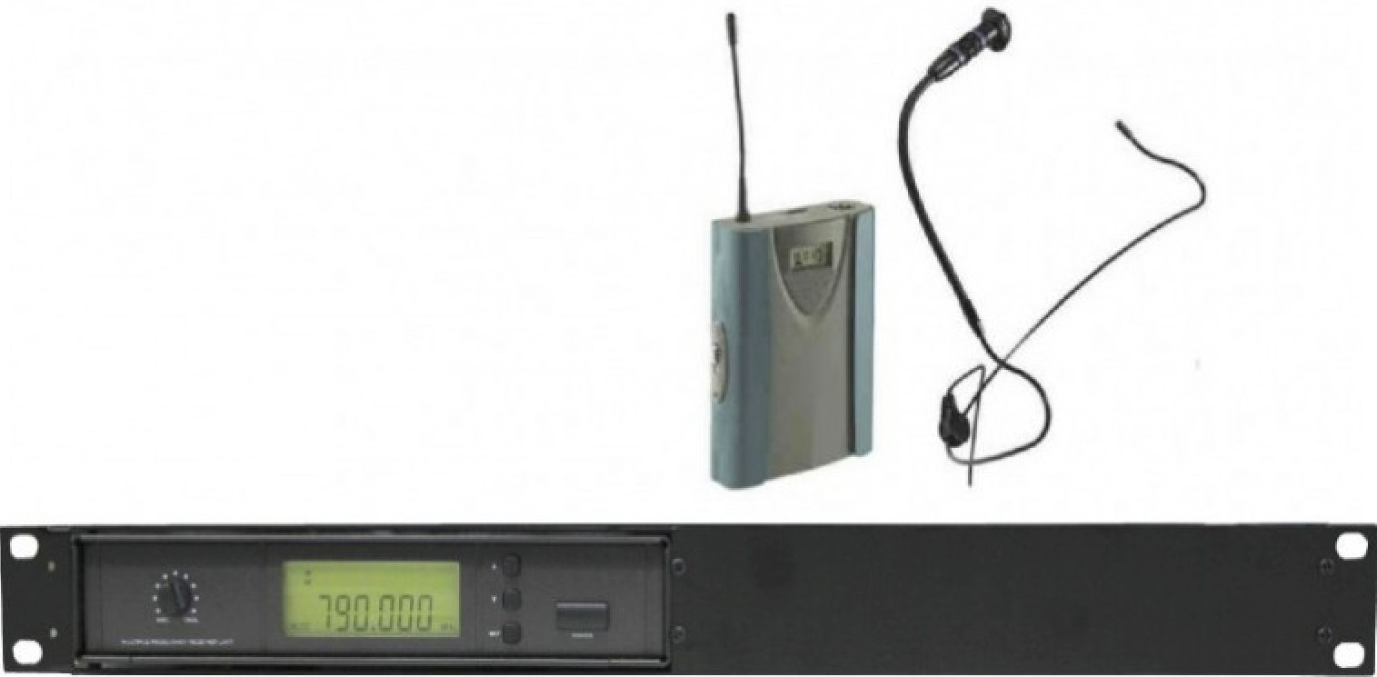 Émetteur de poche + rack récepteur HF 10C - pack micro sans fil UHF multifrquences avec 193 fréquences réglables_0