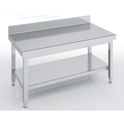 ERATOS Table De Soubassement Adossee Hauteur 600 - Profondeur 600 - Avec Etagere - 1200X600X600 - Livree Demontee MMBD60-120 - Acier inoxydable 18/10_0