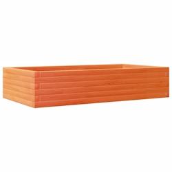 Helloshop26 - Jardinière bac lit surélevé plantes fleurs terrasse jardin cire 110 x 60 x 23 cm bois de pin massif marron 02_0038438 - 3000217671175_0