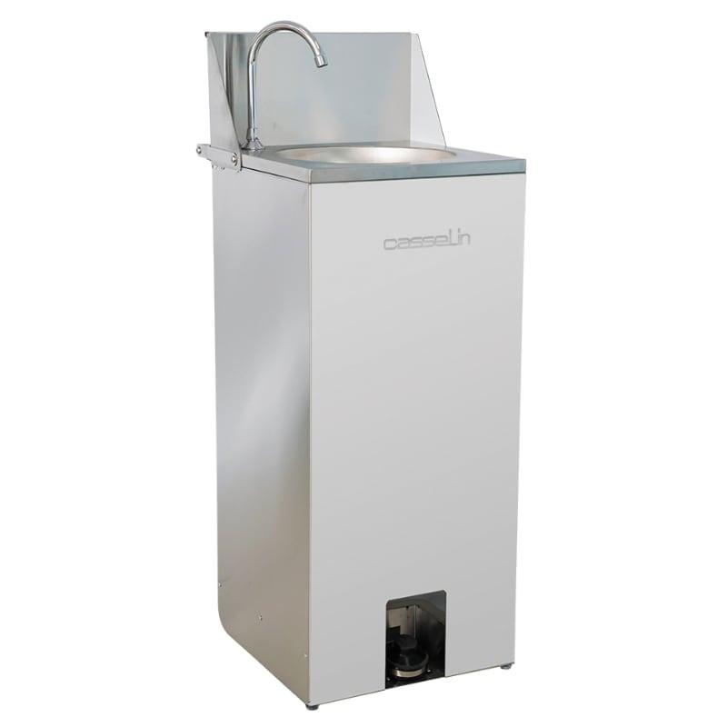 Lave-mains autonome à pédale - acier inoxydable AISI 304 - évier 357 mm de diamètre - Casselin_0