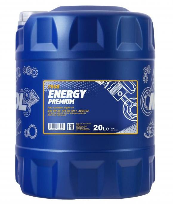 MANNOL - Huile moteur Energy Premium 5W30 - 20L - MN7908-20 - Spécifications ACEA C3, API SN/CF_0