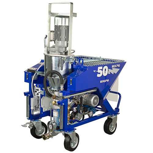 Mixpro 50 - Machine à projeter Euromair - Ragréage complet avec cuve 150L, moteur 5,5 kW et accessoires inclus_0