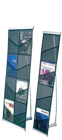 Porte-brochure Banner Light - Nylon et aluminium - Format A4 simple ou double - Avec housse de transport_0