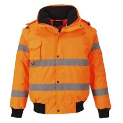Portwest - Blouson de travail BOMBER 3 en 1 HV Orange Taille M - M orange 5036108249077_0