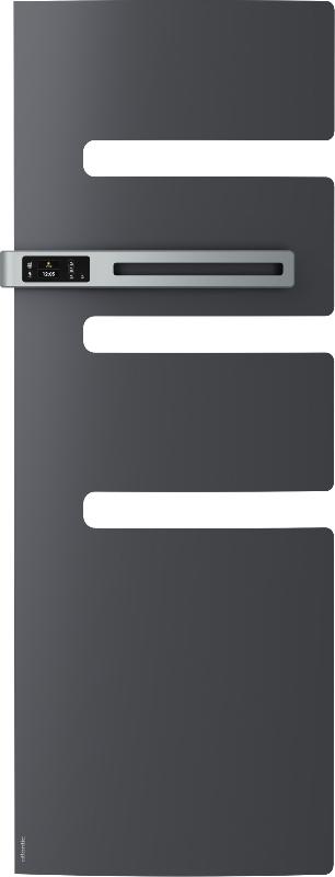 Radiateur sèche-serviettes connecté Serenis mât gauche 750W Graphite - Atlantic - 850570_0