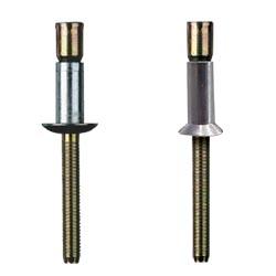 Rivets de structure - fixation pour acier - diamètre 4,8 à 6,5 mm - longueur 10 à 20 mm - ac/ac, alu/alu, inox/inox - tête plate ou fraisée_0