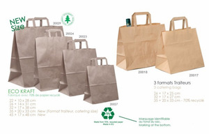 Sac papier kraft - brun lisse 70% papier recyclé_0