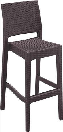 TABOURET DE TERRASSE HAUT INDIANA CHOCOLAT