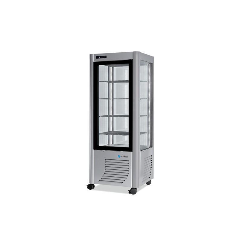 Vitrine réfrigérée négative 4 faces vitrées 400 litres fixe / grilles évaporatrices 1 porte - 400BTLEDT_0