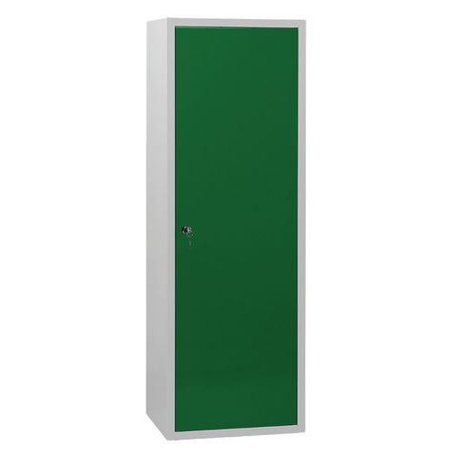 ARMOIRE PENDERIE L600 CORPS GRIS CLAIR PORTES VERT 6029