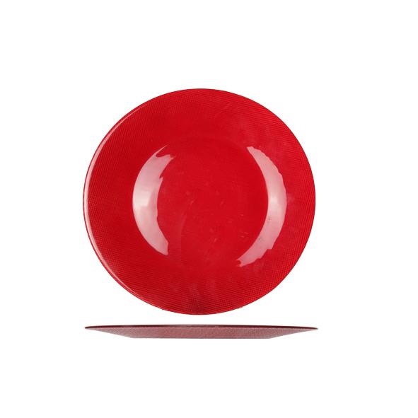 ASSIETTE DE PRÉSENTATION RONDE 31CM ROUGE - A L'UNITÉ - BORMIOLI ROCCO - INCA