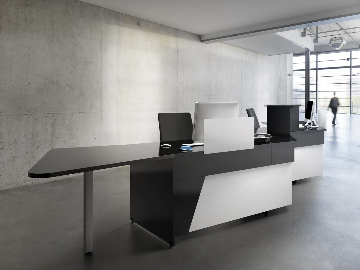 Banque d'accueil Lorem - fonctionnelle, design, conforme PMR, plusieurs longueurs disponibles_0