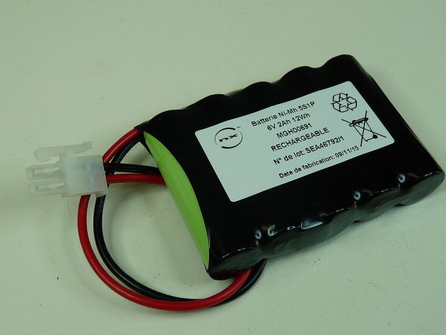 Batterie industrielle NiMH 5xAA 5S1P ST1 F150 - 6V 2Ah - modèle 5557_0