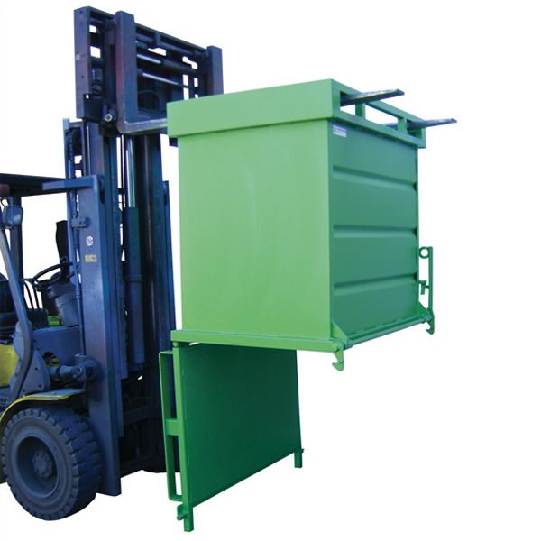 Benne à fond ouvrant (BAFO) - 1000 litres - Fabrication française - Reprise transpalette et chariot élévateur_0