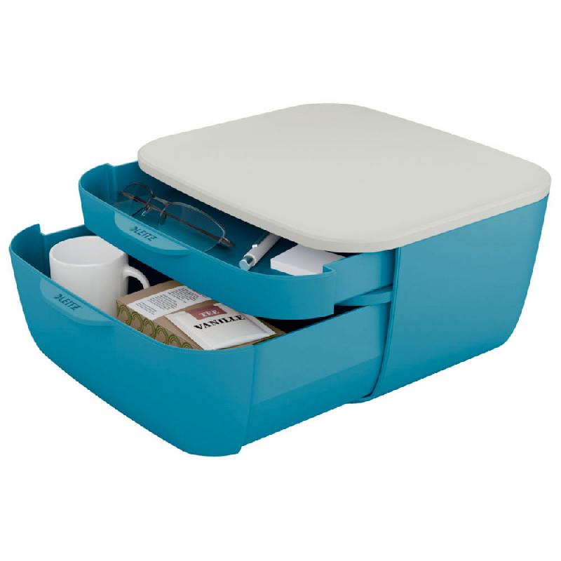 BLOC DE CLASSEMENT 2 TIROIRS LEITZ COSY EN PS -BLEU
