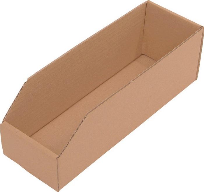 Boîte pour étagère L300xl100xH100mm brune carton à  simple cannelure_0