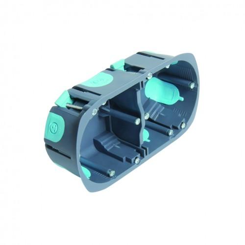 BOITE D'ENCASTREMENT MULTIMAT - D67X P40 MM - 3 POSTES - STOPAIR DEBFLEX