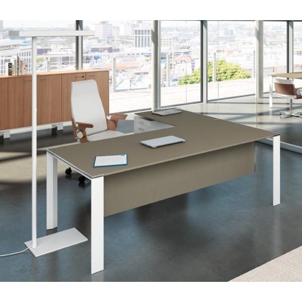 Bureau X7 avec plateaux laqués - Officity. - 190, Gauche, Noir signal_0