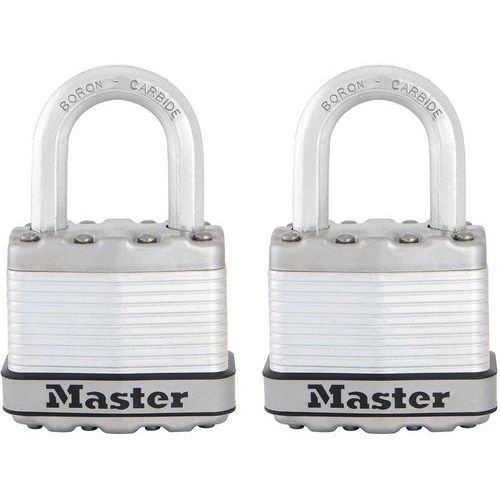 CADENAS À CLÉ EN ACIER LAMINÉ - ARGENT - MASTER LOCK