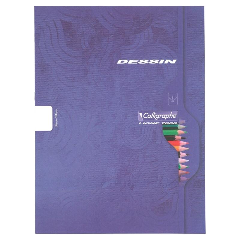 Calligraphe Lot de 10 Cahier Dessin Ligne 7000 24x32, 32p./16 feuilles 120 g/m² piquées, uni - 3210330075532_0