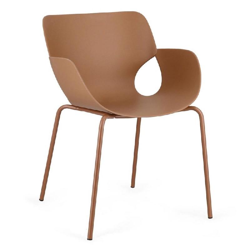 Chaise avec accoudoir Lennox caramel 57 x 59 x 82 cm - par 4_0