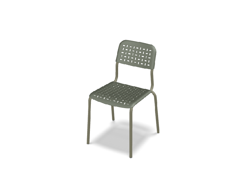 Chaise in & out Tube 4 pieds - olive_0
