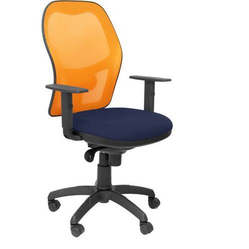 CHAISE JORQUERA ACCOUDOIRS RÉGLABLES ORANGE/BLEU MARINE - PIQUERAS Y CRESPO