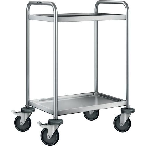 CHARIOT DE SERVICE SW 6 X 4-2 AVEC ACIER GALVANISÉ ROUES - BLANCO
