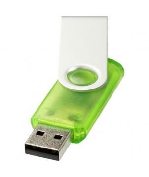 CLÉ USB ROTATIVE TRANSLUCIDE 32 GB - VERT - CLÉS USB PUBLICITAIRES PERSONNALISÉES