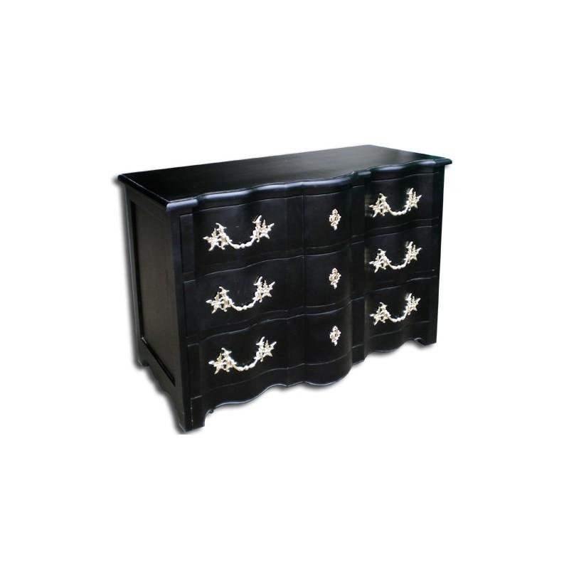 COMMODE EN BOIS NOIR