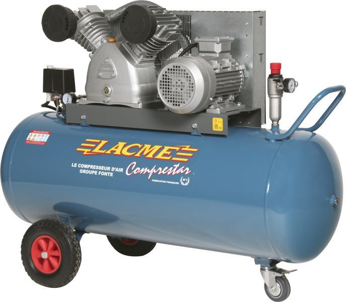 Compresseur 200 litres LACMÉ - COMPRESTAR 36V200T SP/ELV - 400V - 5.5 CV / 36 m³/h - Réf. 330457_0