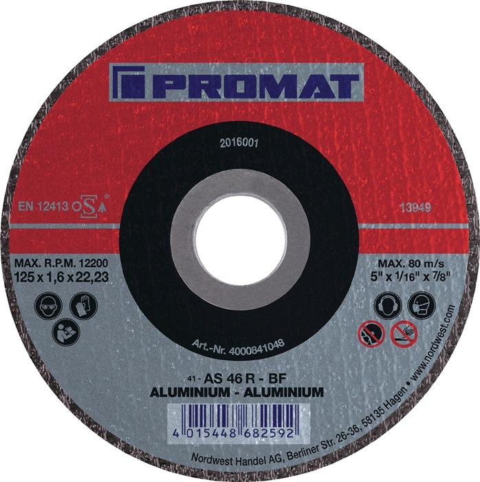 Disque à  tronçonner D125x1,6mm droit aluminium perçage de 22,23 mm PROMAT_0