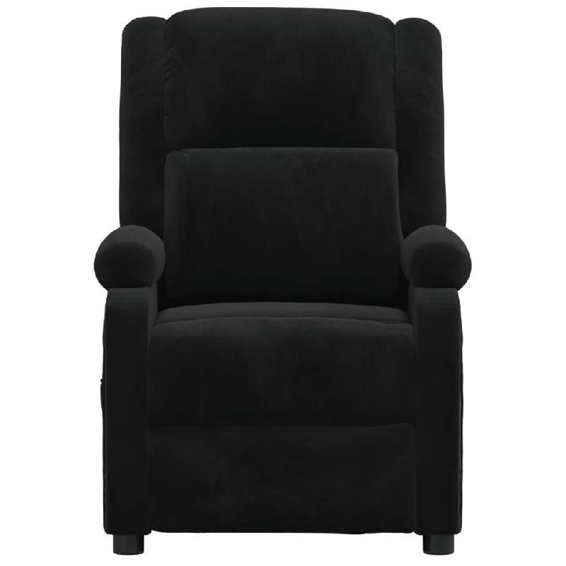 Fauteuil inclinable électrique noir velours Modèle Jerviora - 8720286936412_0