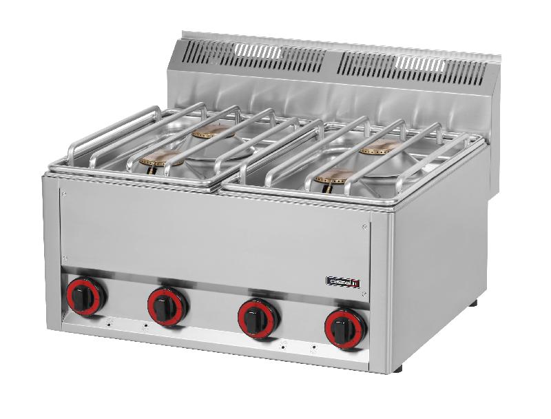Fourneau gaz à poser 4 feux - Plaque en inox - Brûleurs en laiton - Puissance 4 x 4 500 W - CASSELIN_0