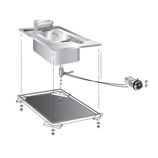 Gastro-Inox Gastro Inox Friteuse encastrable de 10 litres en acier inoxydable 400x600x380mm - 7445908496440_0