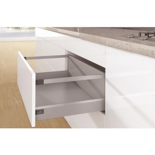 KIT TIROIR TRINGLES ARCITECH-PROFIL H94MM-DOS H250 MM-ARGENT-L350 MM HETTICH