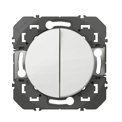 LEGRAND DOOXIE DOUBLE BOUTON POUSSOIR BLANC - 600008 - LEGRAND
