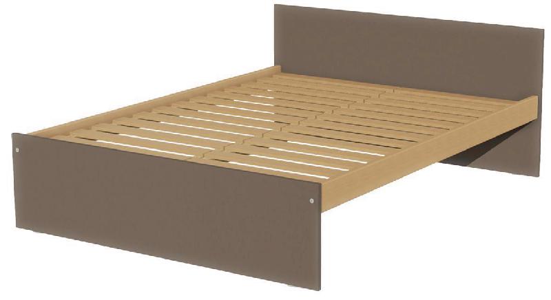 LIT IDENTITÉ SOMMIER LATTES 140X190 FORME DROITE ARGENT/BRUN - MANUTAN COLLECTIVITÉS