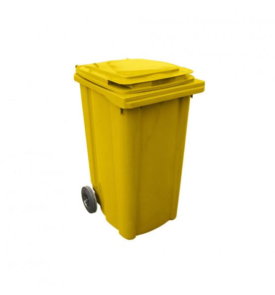 Lot de 10 bacs roulants 2 roues - Premium 240L - Tri sélectif - Marque Plastik Gogik_0