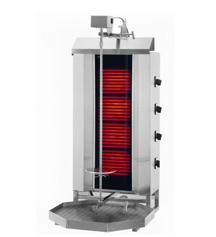Machine à kebab électrique - 80 kg - 4 brûleurs - Référence DOKE4 - Acier inoxydable de qualité supérieure_0