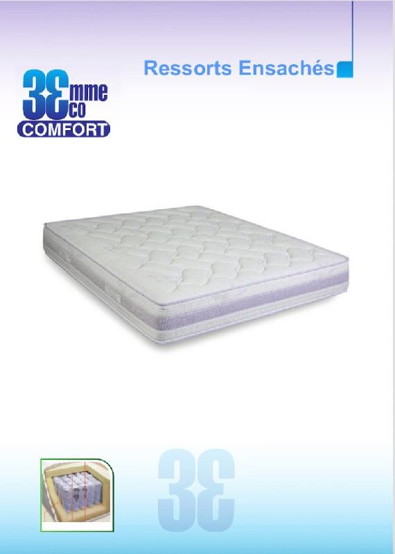 MATELAS ECO-CONFORT RESSORTS ENSACHES 7 ZONES COUCHAGE 80*190CM ÉPAISSEUR 23CM_0